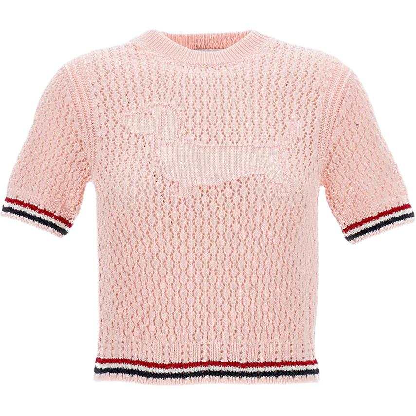 THOM BROWNE Thom Browne Hector pointelle-stitch T-shirt