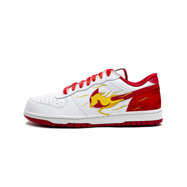Nike Nike Big NIKE LOW Abrasion Resistant Breathable Low top Skateboard Shoes Unisex Red Gold