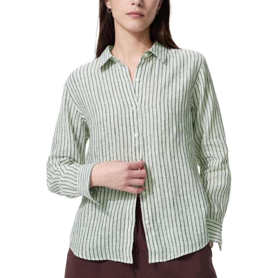 UNIQLO Shirts Women's Lead Gray Lapel