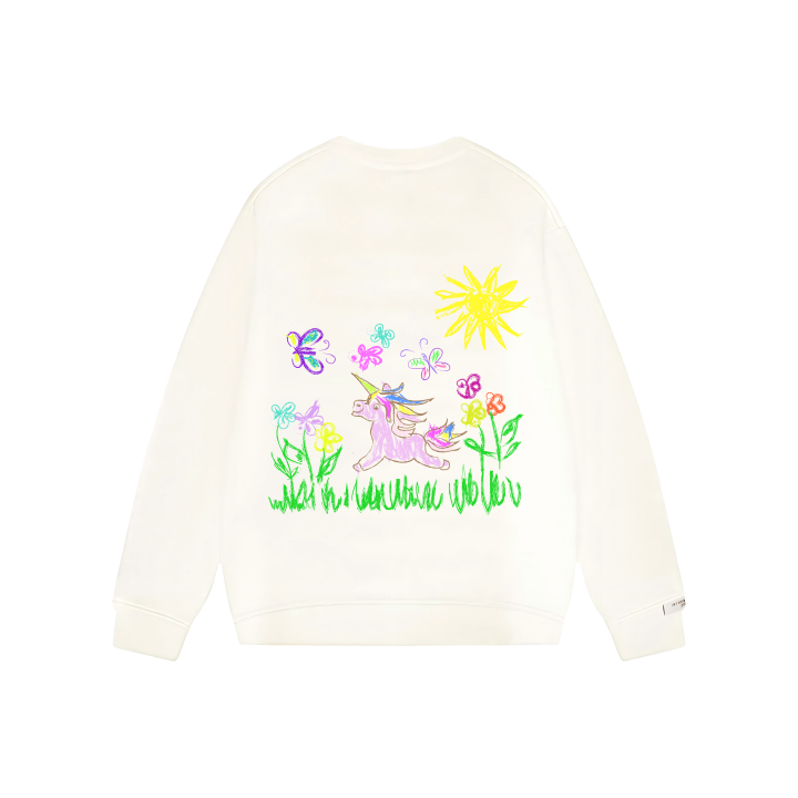 Adidas Adidas LABEL Sweatshirts Unisex White Crew Neck Moderate Regular