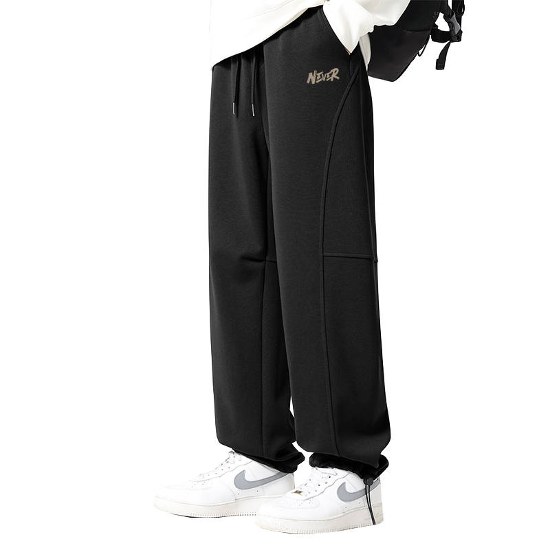 Tonlion Casual Pants Unisex Moderate Straight Fit Pants