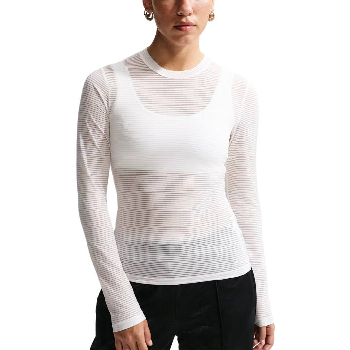 Nike Nike Sportswear T Shirts Women's Sail White/Black Crew Neck Thin