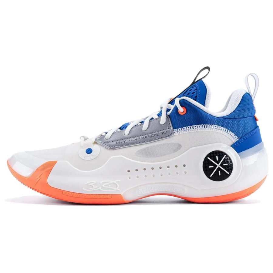 Li-Ning Li Ning WOW 10 TPU Low top Basketball Shoes Men's White Blue Red