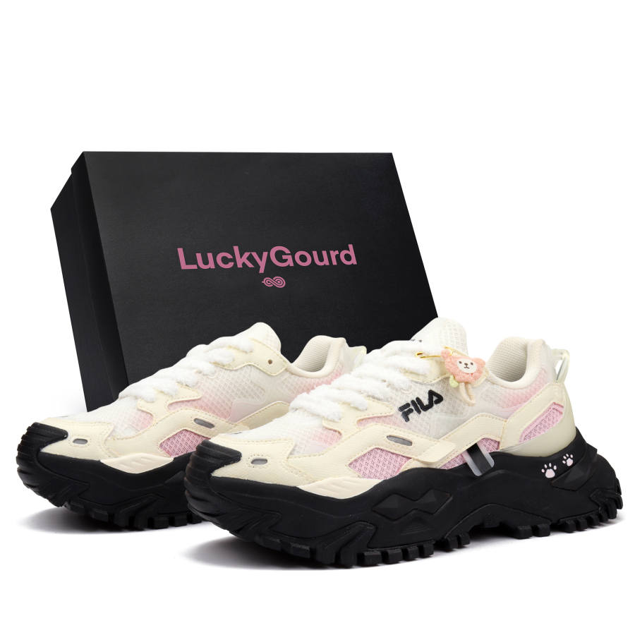 FILA FUSION Bear Dessert Low top Casual Shoes Women's Pink White