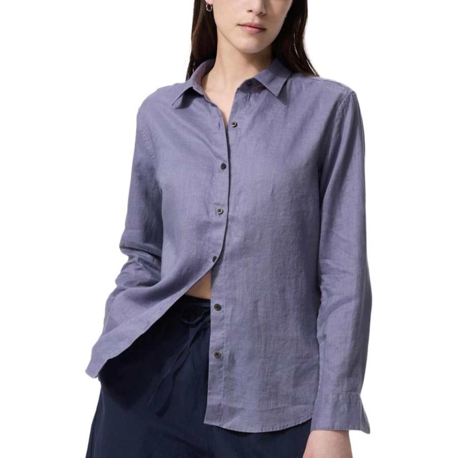 UNIQLO Shirts Women's Violet Lapel Moderate