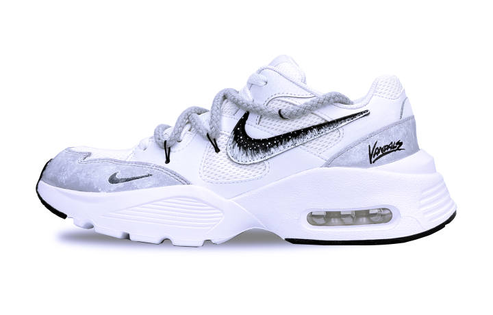 Nike Nike Air Max Fusion Abrasion Resistant Low top Running Shoes Men's Gray White