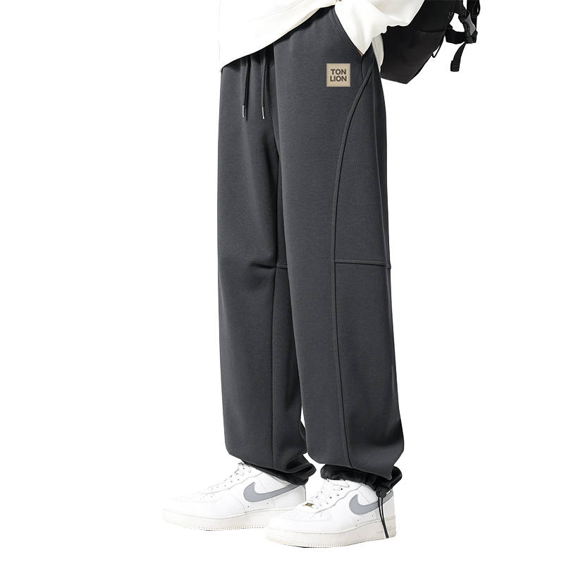 Tonlion Casual Pants Unisex Moderate Straight Fit Pants