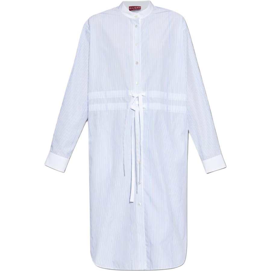 GUCCI FW25 Long Sleeved Dress Women's Light Blue