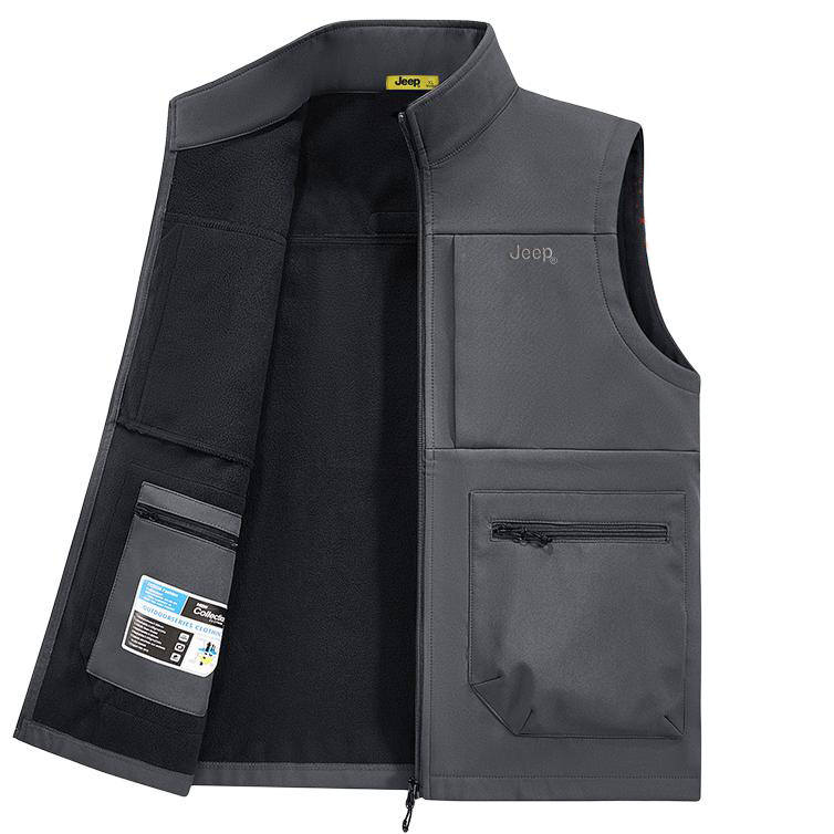 Jeep Vests Unisex Stand Collar Moderate Workwear
