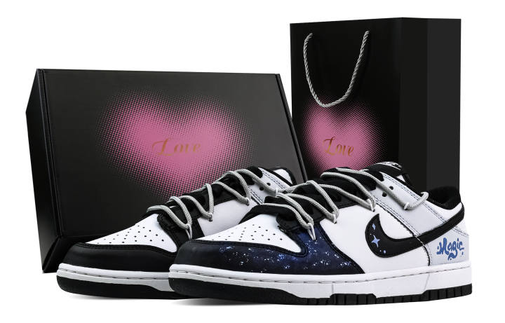 Nike Nike Dunk Dream Blue Star Trail 2 Heart Box Leather Slip Resistant Abrasion Resistant Low top Skateboard Shoes