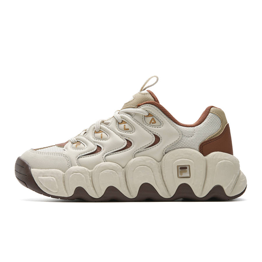 FILA CROISSANT 1S Height Increasing Low top Chunky Sneakers Women's Almond Milk White/Mocha