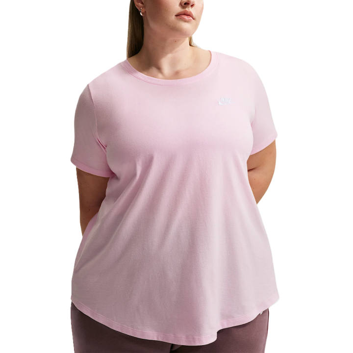 Nike Nike Sportswear T Shirts Women's Pink Foam/White Crew Neck Moderate