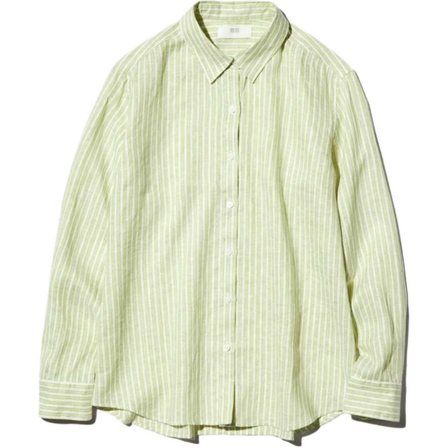UNIQLO Shirts Women's Grass Green Lapel
