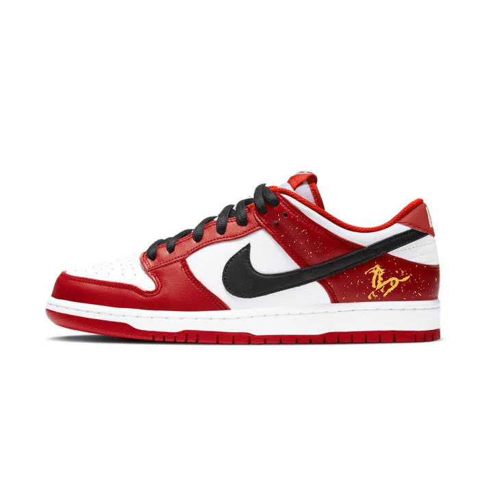 Nike Nike Dunk Low top Skateboard Shoes Unisex Red White Black