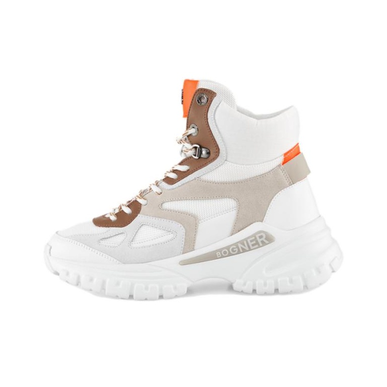BOGNER Leather Thermal High top Sports Casual Shoes Women's White Brown