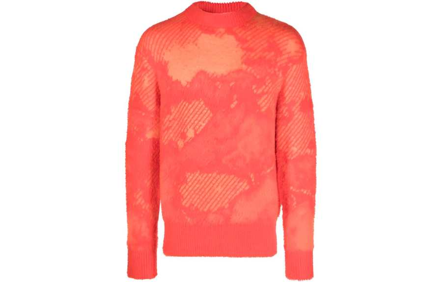 Feng Chen Wang Sweaters Men's Orange Crew Neck Moderate Other