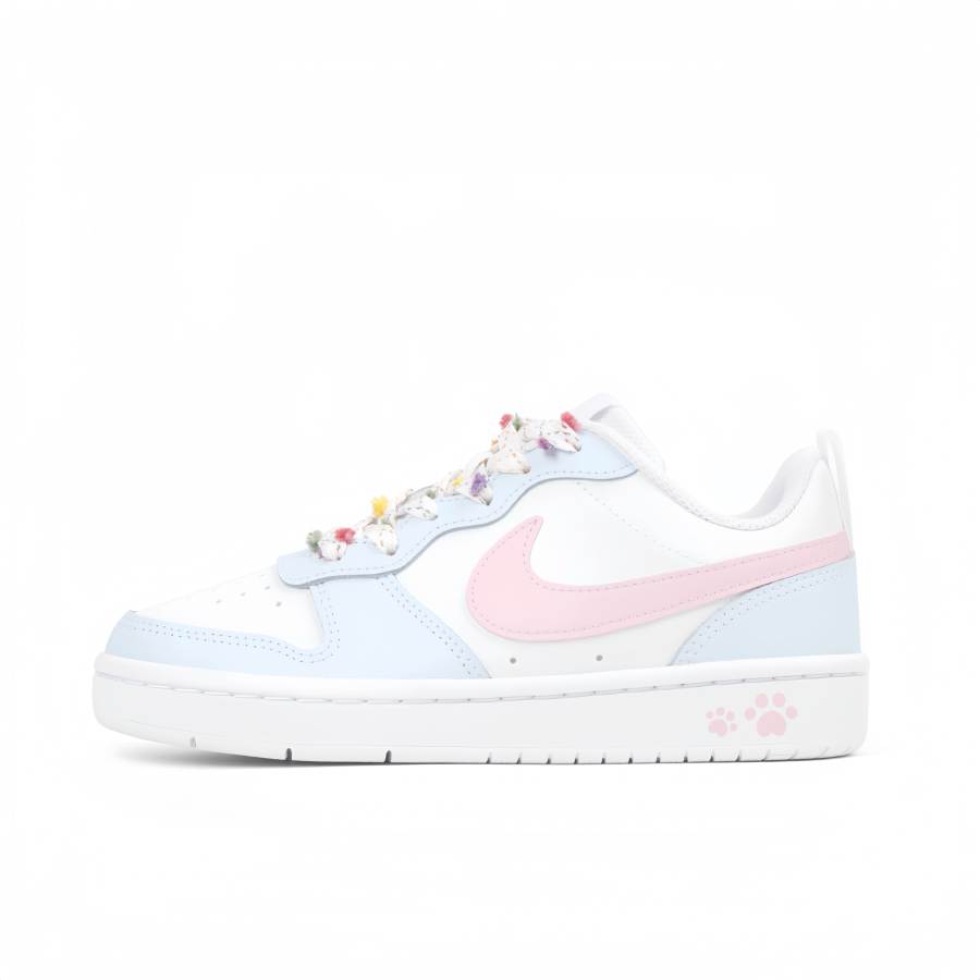 Nike Nike Court Borough Pointillism, Sea Salt Jelly Abrasion Resistant Slip Resistant Low top Skateboard Shoes