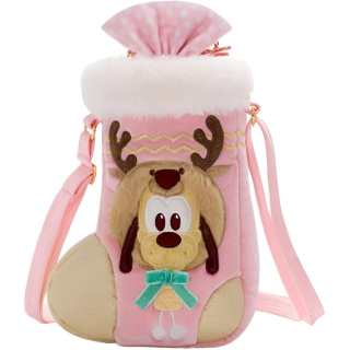 Disney Mickey Mouse And Friends Christmas Waltz Fabric Travel Storage Bag Unisex Pink