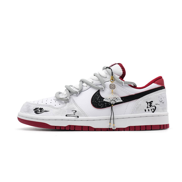Nike Nike Big Low Lu Horse Trampling A Flying Swallow Leather Abrasion Resistant Abrasion Resistant Low top Skateboard Shoes