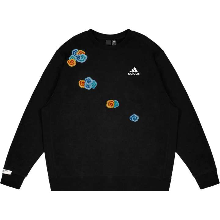 Adidas Adidas LABEL Sweatshirts Unisex Black Crew Neck Moderate Regular