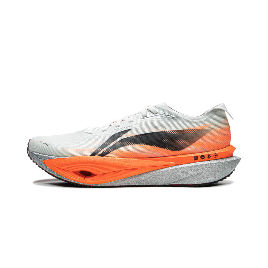 Li-Ning Li Ning Wind Pro 2 Low top Casual Marathon Training Physical Fitness Test & Exam Running Shoes Unisex Gray Orange