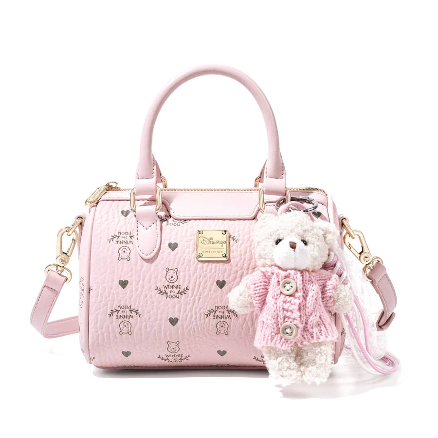 Disney Winnie The Pooh PVC Crossbody One Shoulder Handbag Women's Pink