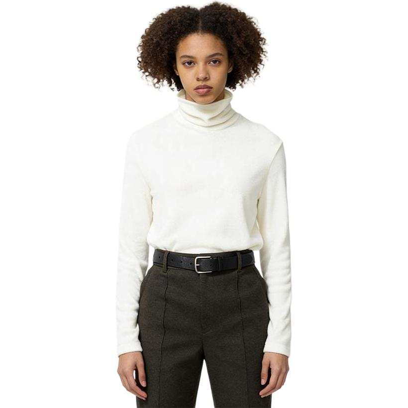UNIQLO T Shirts Women's White Turtleneck Moderate