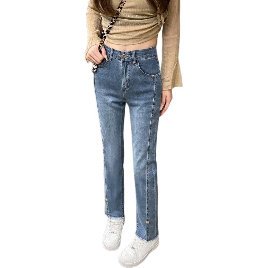 Tonlion Jeans Women's Medium Blue Moderate Straight Fit Pants