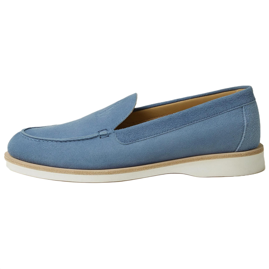 HERMES Low Casual Shoes 2.5cm Women's Denim Blue