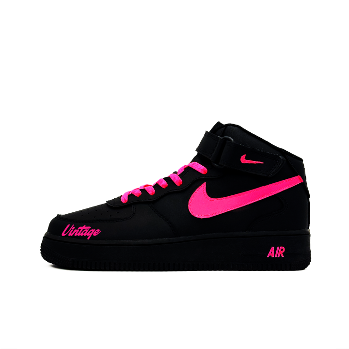 Nike Nike Air Force 1 Crimson Time Mid top Skateboard Shoes Unisex Black Red