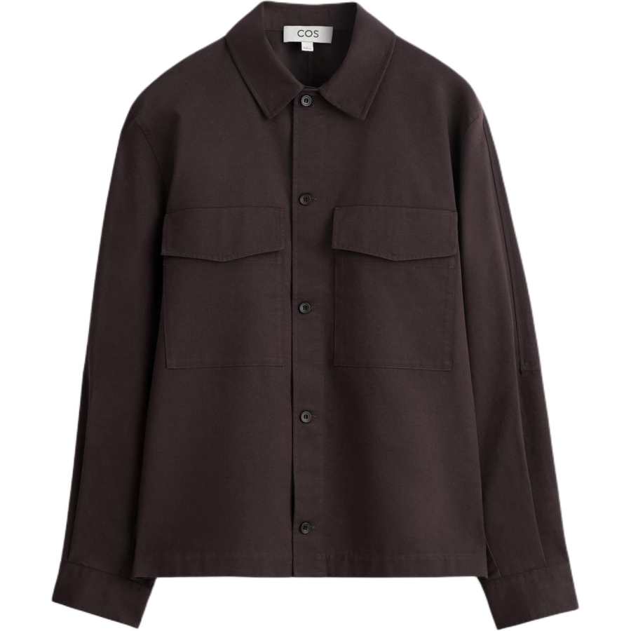 COS COS Jackets Men's Dark Umber Pointed Collar Moderate Other
