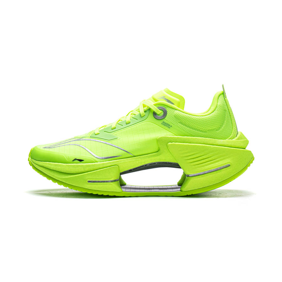 Li-Ning Li Ning Shadow 3 Essential Cushioning Abrasion Resistant Low top Casual Running Shoes Men's Fluorescent Bright Green