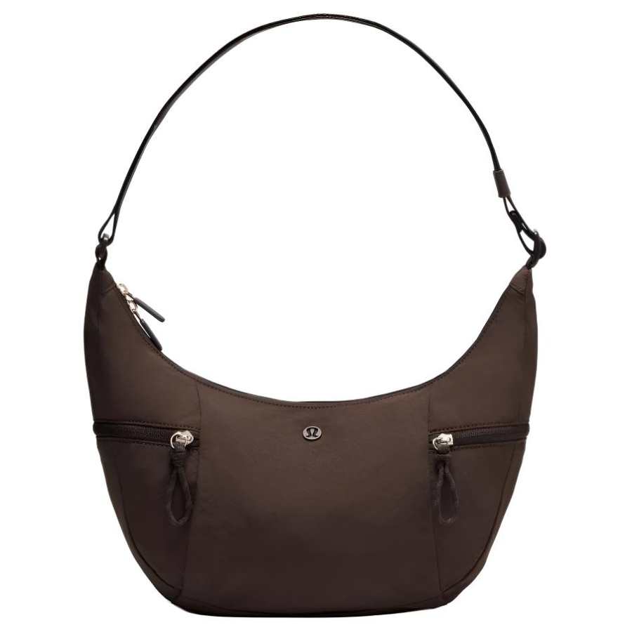 Lululemon Slouchy Nylon Shoulder Bag Regular Women's Walnut Brown