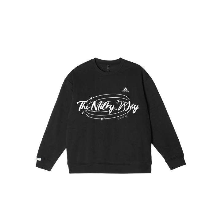 Adidas Adidas LABEL Sweatshirts Unisex Black Crew Neck Moderate