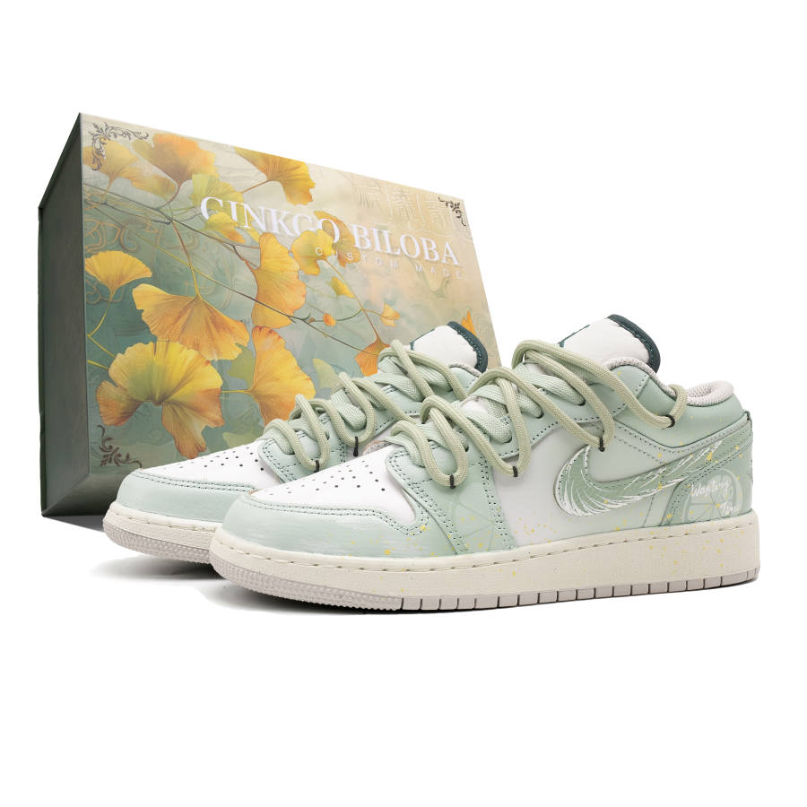Jordan Jordan Air Jordan 1 Lime Holiday Slip Resistant Abrasion Resistant Slip Resistant Abrasion Resistant Low top