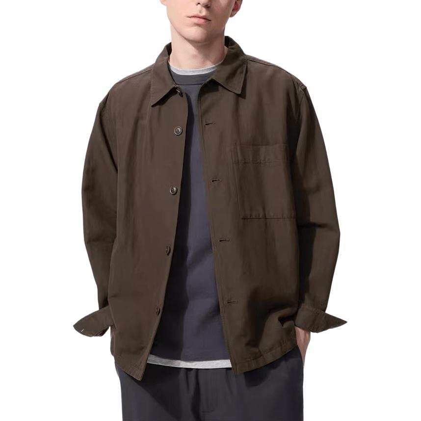 UNIQLO Shirts Unisex 38 Dark Umber Lapel Moderate Other