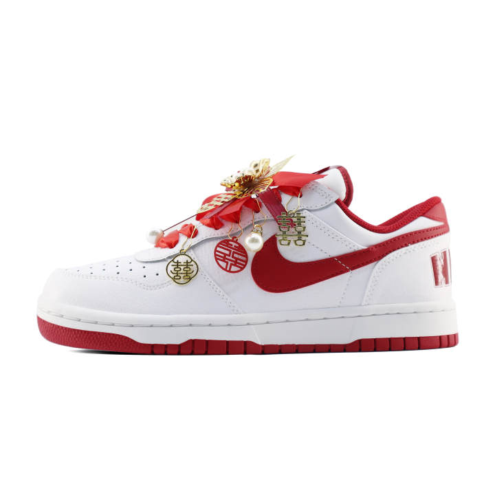 Nike Nike Big NIKE LOW Joyful Union, Blissful Union, Flaming Red Abrasion Resistant Slip Resistant Low top Skateboard Shoes