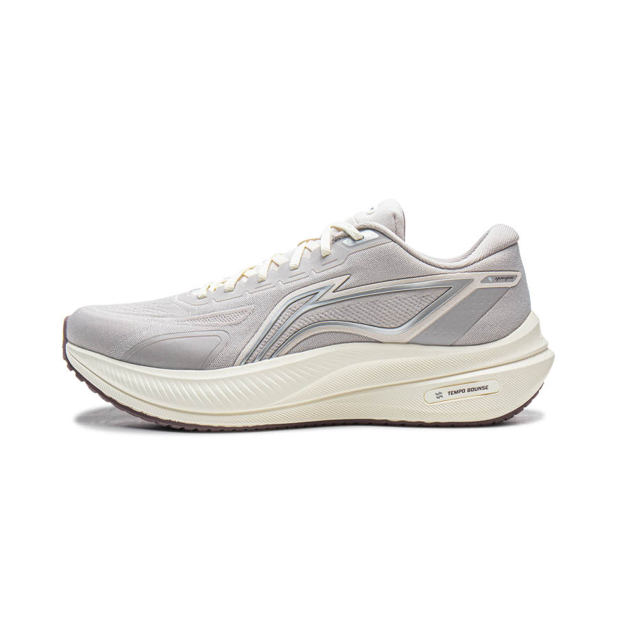 Li-Ning Li Ning Yueying 5 Cushioning Abrasion Resistant Low top Running Shoes Men's White Gray