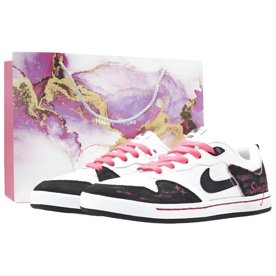 Nike Nike SB Alleyoop Shopping Bag, Yuanjing Creation, Pink Rebellion Abrasion Resistant Low top Skateboard Shoes Unisex