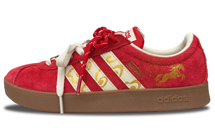 Adidas Adidas VL COURT 2.0 Cushioning, Wear Resistant Low top Skateboard Shoes Unisex Rouge