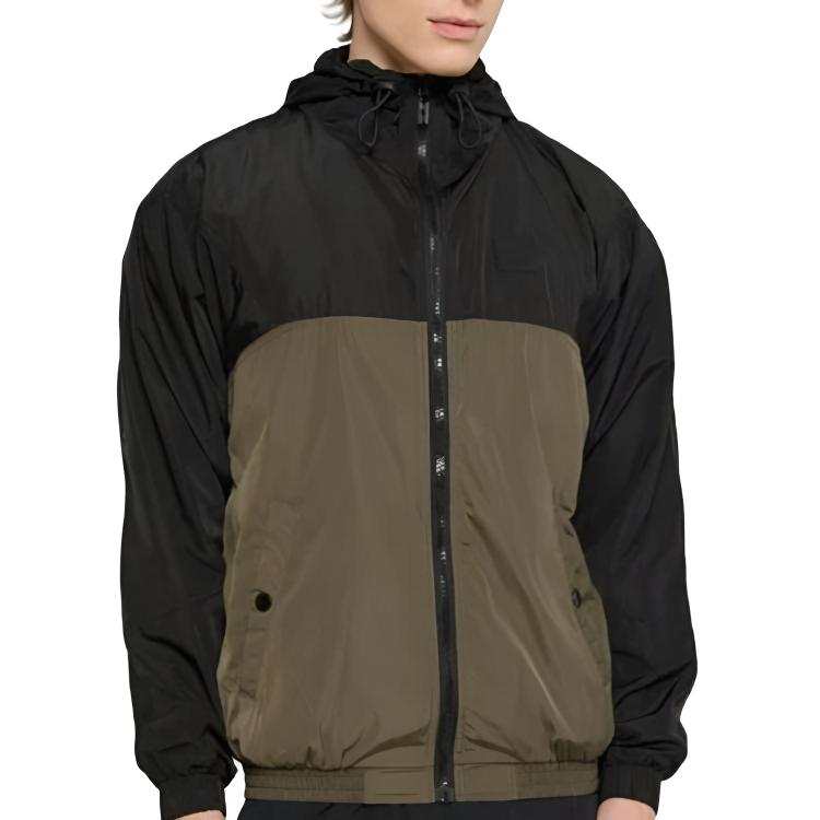 DIESEL Jackets Unisex Olive/Black Hooded Non Detachable Moderate Other