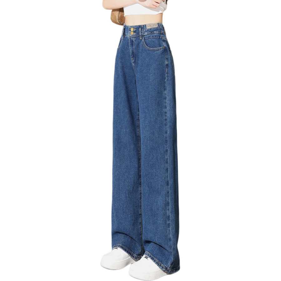 Tonlion Jeans Women's Medium Blue Moderate Wide Leg Pants