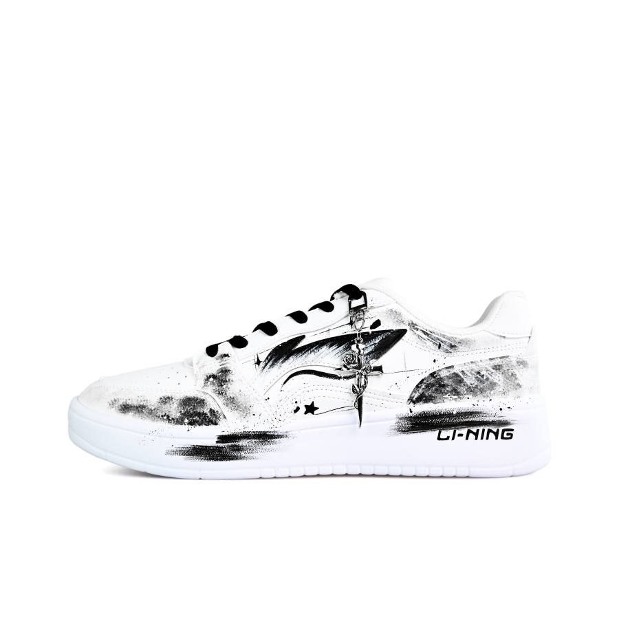 Li-Ning Li Ning Sycee Slip Resistant, Abrasion Resistant, Height Increasing Low top Skateboard Shoes Men's White