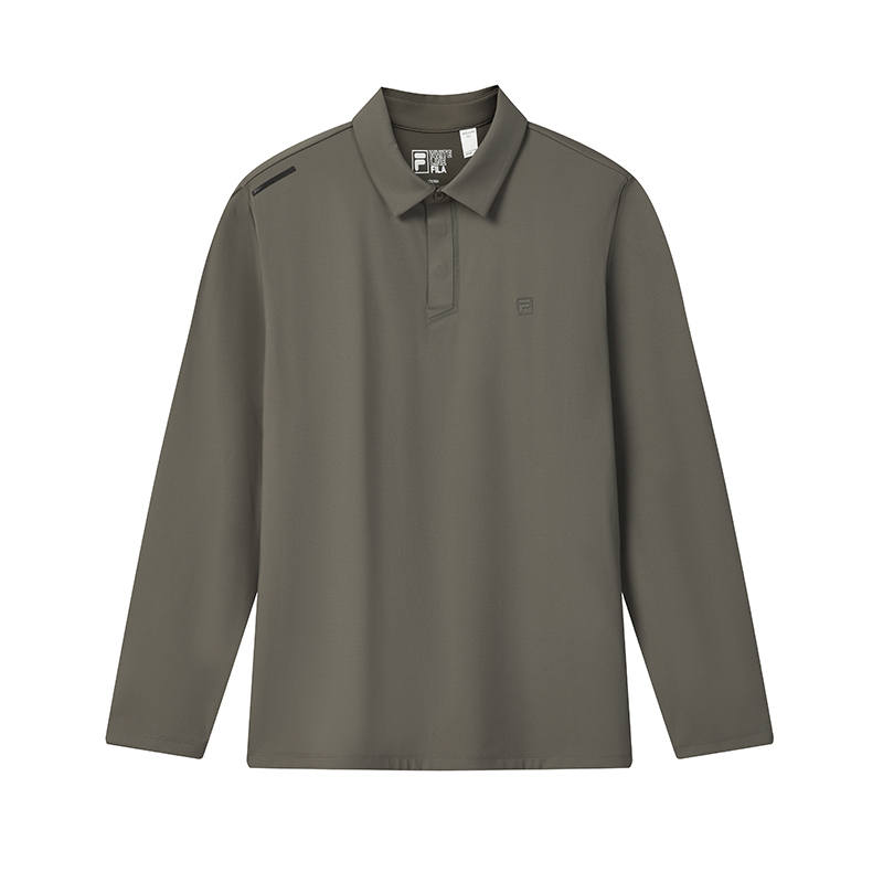 FILA WHITE Polo Shirt Men's Ebony Brown