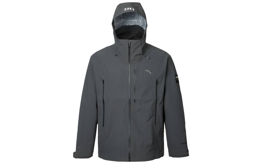 Anta Variety Training Collection Waterproof And Breathable Thermal Quick Dry Windbreaker Jacket Men's Smoke Black Gray