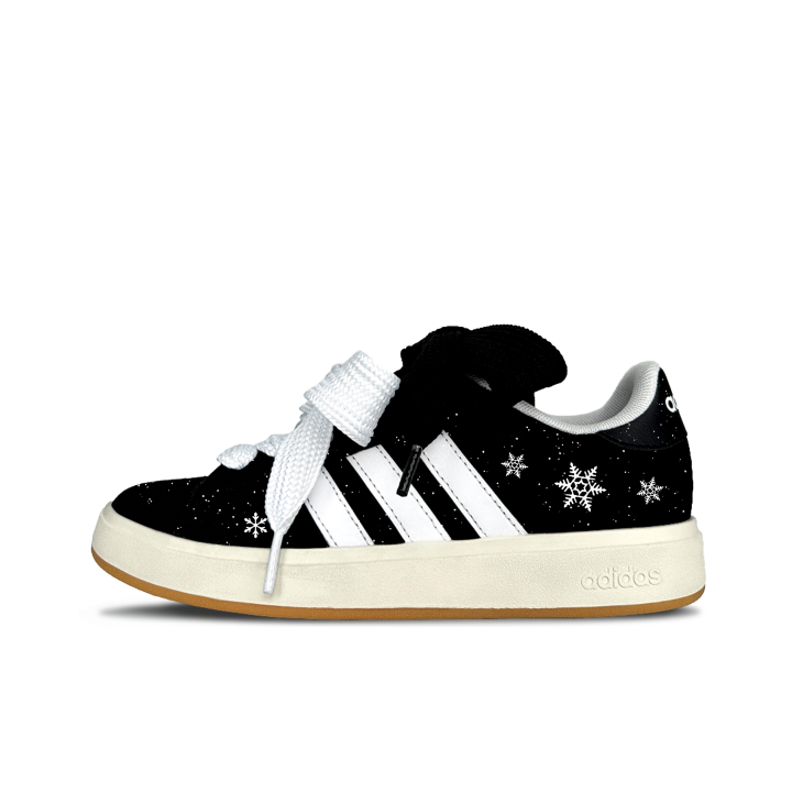 Adidas Adidas Grand Court Base 00s Rock Sugar Snowflake Synthetic Leather, Split Cow Leather Abrasion Resistant Low top