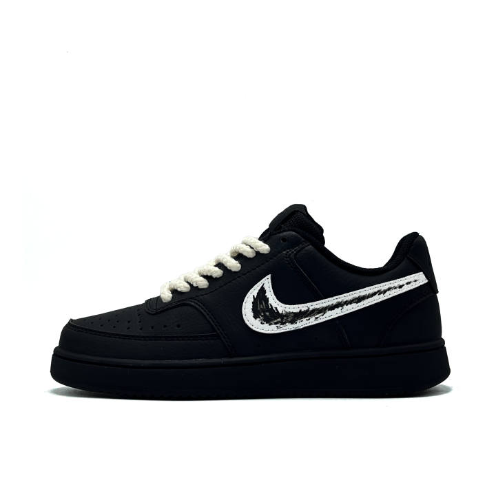 Nike Nike Court Vision Low Defeat Wu Handwriting Synthetic Leather Abrasion Resistant Abrasion Resistant Low top