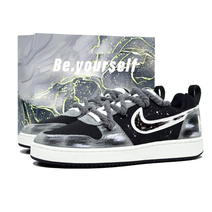Nike Nike Court Borough Order Universe Abrasion Resistant Balance Low top Skateboard Shoes Men's Gray