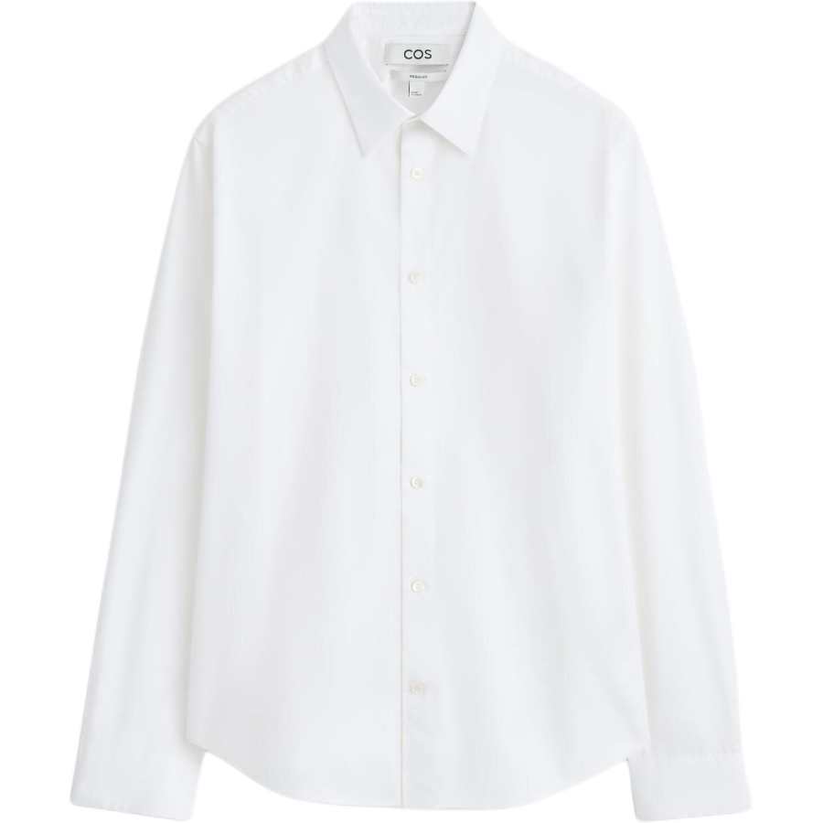 COS COS Shirts Men's White Pointed Collar Moderate