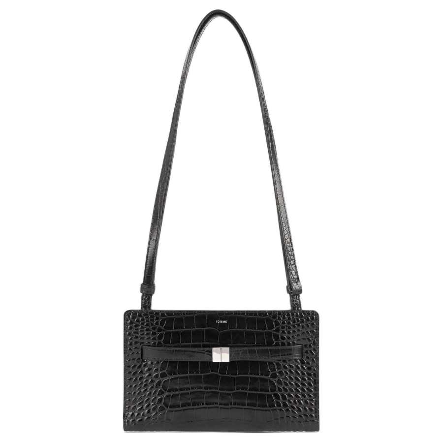 TOTEME Calfskin Shoulder Bag, Crossbody Bag Women's Black